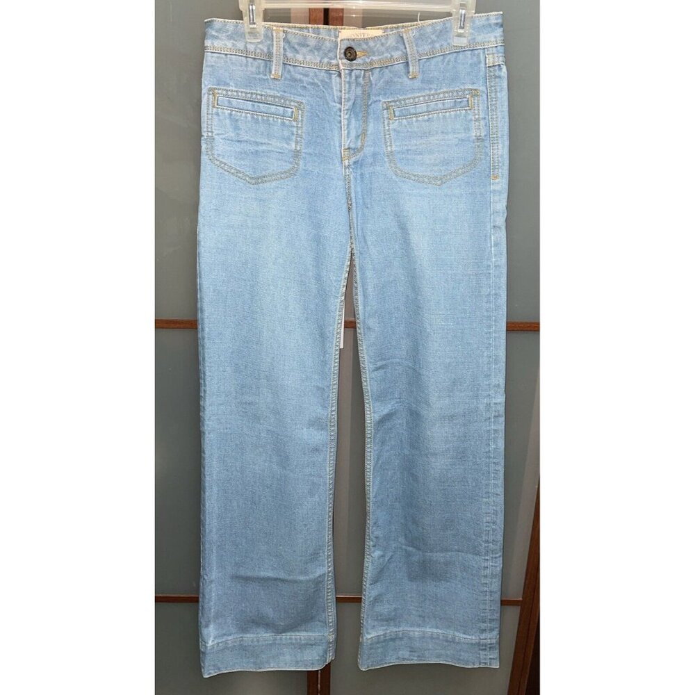 John Varvatos Converse Women’s Foxy Fit Wide Leg Blue Denim Cotton Jeans Size 6